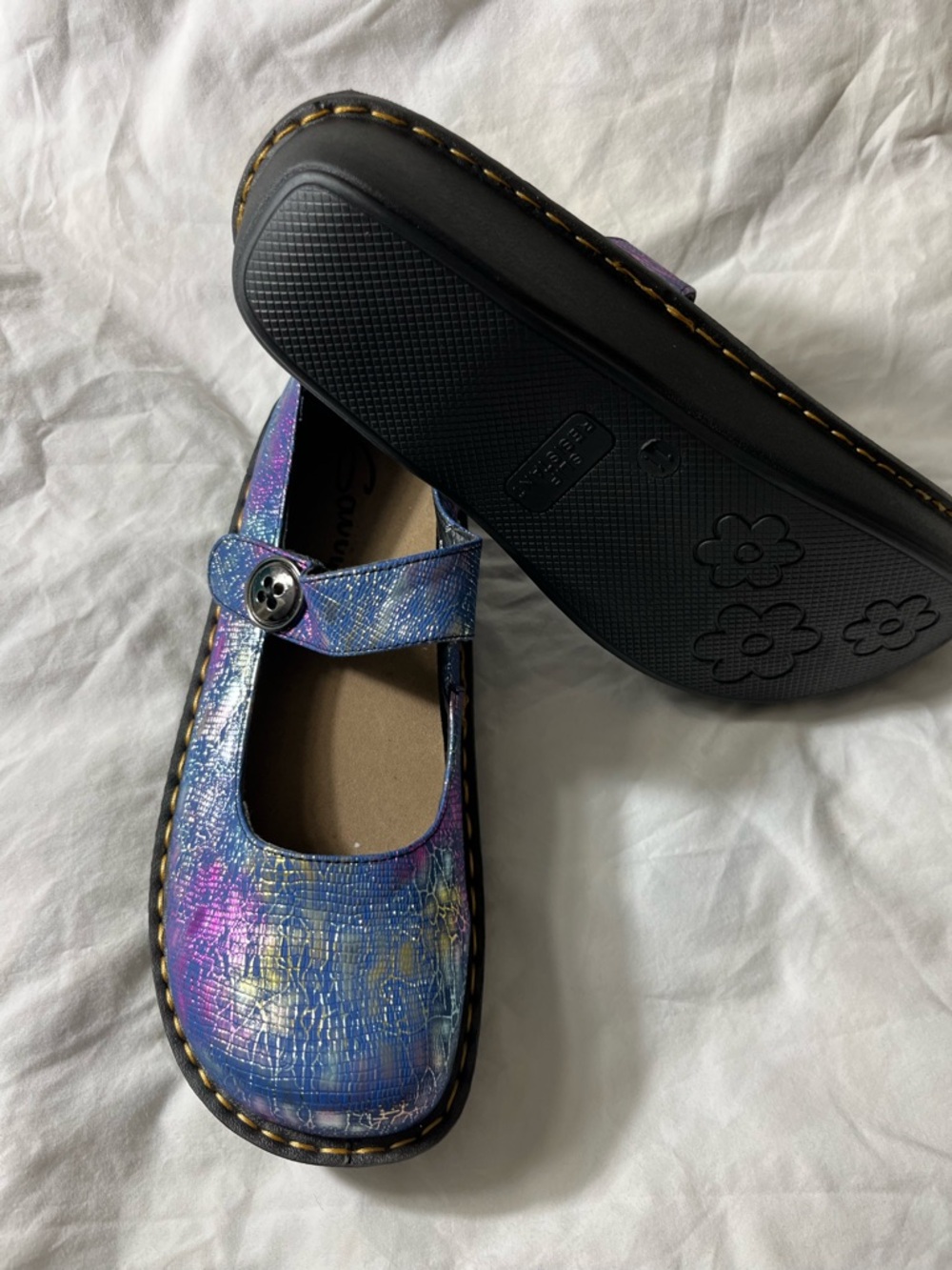 Girls' Shimmer Mary Jane Dress Shoes in Blue and Purple